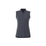 Women's KINPORT Sleeveless Zip Up Stand Collar Performance Polo