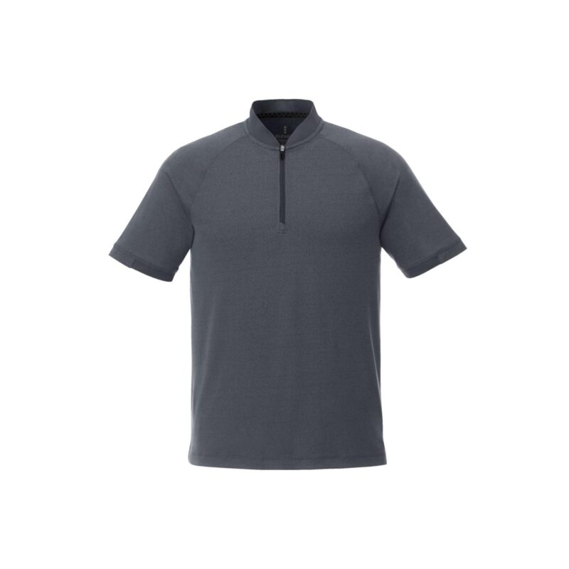 Men's KINPORT Short Sleeve Zip Up Stand Collar Performance Polo - 1