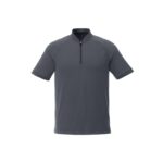 Men's KINPORT Short Sleeve Zip Up Stand Collar Performance Polo - 2
