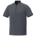 Men's KINPORT Short Sleeve Zip Up Stand Collar Performance Polo - 4
