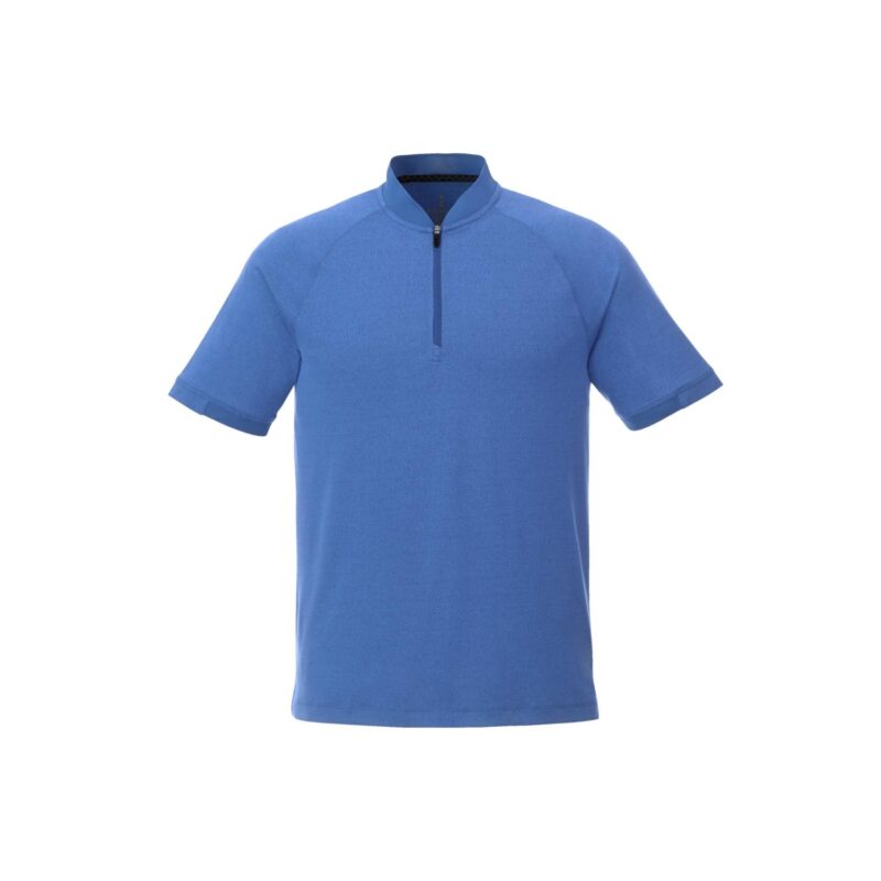 Men's KINPORT Short Sleeve Zip Up Stand Collar Performance Polo - 7
