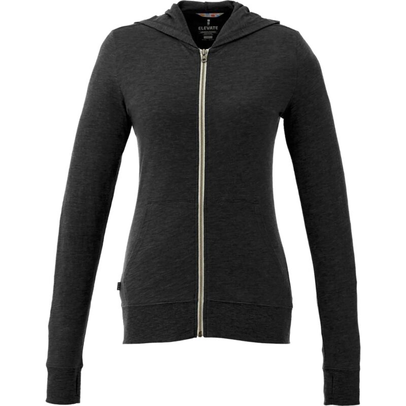 Women's GARNER Lightweight Knit Full Zip Hoodie with Thumb Holes - 1