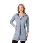 Women's ODELL Performance Knit Tunic Length Full Zip Hoodie with Thumb Holes - 9