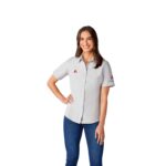 Women's SAMSON Oxford Short Sleeve Button Up Shirt - 6
