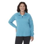 Women's TAZA Performance Knit Quarter Zip with Thumb Holes - 3