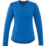 Women's QUADRA Long Sleeve Performance Quarter Zip Tee Shirt with Thumb Holes - 3