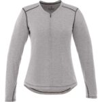 Women's QUADRA Long Sleeve Performance Quarter Zip Tee Shirt with Thumb Holes - 8