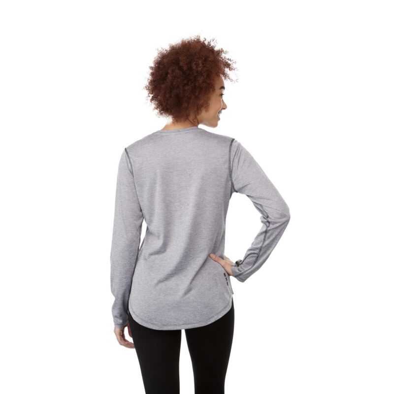Women's QUADRA Long Sleeve Performance Quarter Zip Tee Shirt with Thumb Holes - 9